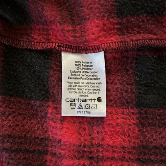 Carhartt Fleece One Piece - Buffalo Print 12 Mo - Picture 5 of 5